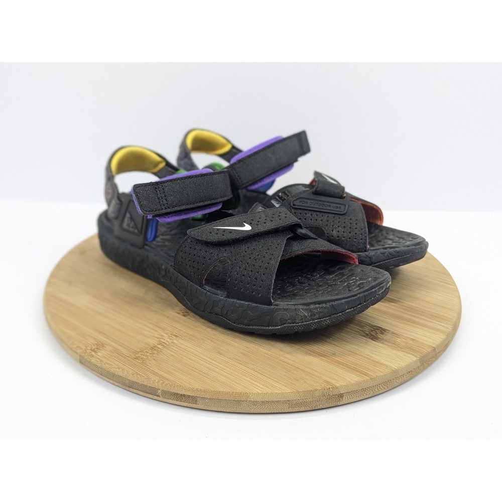 Nike ACG Sandals Air Black Multi Color Mens 7 Womens 8.5 Summer Beach Vacation